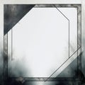 a black and white photo of a square frame on a white background Royalty Free Stock Photo