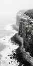 Breathtaking Black And White Aerial Cliff Photography At Winter