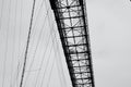 Black and white photograph of Newport Transporter Bridge over the River Usk Royalty Free Stock Photo