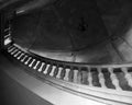 Black and white photograph of a spiral staircase Royalty Free Stock Photo