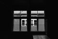 View of the windows of the barracks, Concentration Camp of Sachsenhausen, Berlin Royalty Free Stock Photo