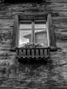 Black and White Photography of a Detail of a small window