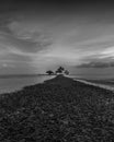 Black white photos of bintan beach Indonesia