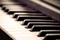 Black and white piano keys in vintage color tone Royalty Free Stock Photo