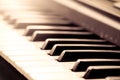 Black and white piano keys in vintage color tone Royalty Free Stock Photo