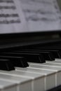 Black and white piano keys, waiting for their musician. Piano before the concert. Royalty Free Stock Photo