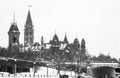 Canadian parlement covered in snow in Ottawa