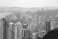 Black and white picture city Hongkong China
