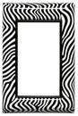 a black and white picture frame with zebra stripes Royalty Free Stock Photo