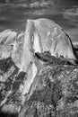 Black and white picture of Half Dome, California, USA Royalty Free Stock Photo