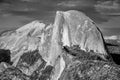 Black and white picture of Half Dome, California, USA Royalty Free Stock Photo