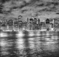 New York City skyline at night, USA Royalty Free Stock Photo