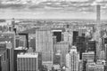 Black and white picture of New York City skyline. Royalty Free Stock Photo