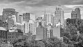 Black and white picture of New York City skyline, USA Royalty Free Stock Photo