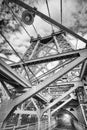 Black and white picture of the Williamsburg Bridge, NYC. Royalty Free Stock Photo