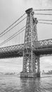 Black and white picture of Williamsburg Bridge, New York City, USA Royalty Free Stock Photo