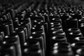 Black and white Picture of wine bottles Royalty Free Stock Photo