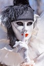 Pierrot at Venetian carnival at Annecy, France Royalty Free Stock Photo