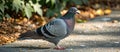 Pigeon Standing Near Leaves