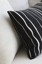 Black & white pillows in a modern interior