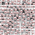 Black white pink spheres background, abstract texture Royalty Free Stock Photo