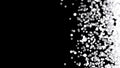 Black and white pixel particles snow pieces 3D Illustration version 1