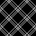Black white pixel line plaid vector.