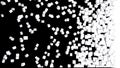 Black and white pixel particles explosion pieces 3D Illustration version 4