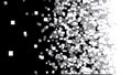 Black and white pixel particles massive explosion pieces 3D Illustration version 2