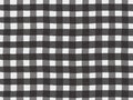 Black and white plaid pattern on linen fabric Royalty Free Stock Photo