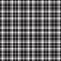 Black and White Plaid Tartan Seamless Pattern Royalty Free Stock Photo