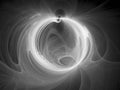 Black and white plasma ring abstract intensity map Royalty Free Stock Photo