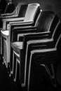 Black and white plastic chairs Royalty Free Stock Photo