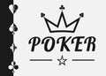 Black and white poker logo