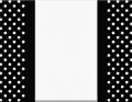 Black and White Polka Dot Frame with Ribbon Background Royalty Free Stock Photo