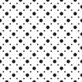 black and white polka dot seamless design for pattern and background Royalty Free Stock Photo