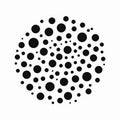 Bold Stencil Circle Pattern In Black And White