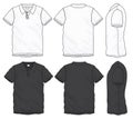 Black White Polo T-Shirt Design Template Royalty Free Stock Photo