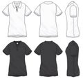 Black White Polo T-Shirt Design Template