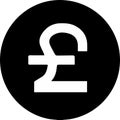 Black and white Pon currency symbol 1