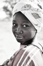 Black and white portrait of african women