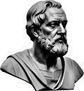 portrait of Aristotle on transparent background Royalty Free Stock Photo