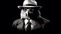 Detective Eagle: A Noir-inspired Portrait Of An Eagle In A Hat And Suit