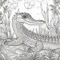 black and white portrait of gharial generative AI