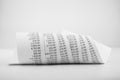 Black and white printed paper roll Royalty Free Stock Photo