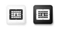 Black and white Prison window icon isolated on white background. Square button. Vector Royalty Free Stock Photo