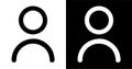 Black and White Profile Icon Royalty Free Stock Photo