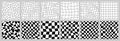 Black and White Psychedelic Checkerboard Seamless Patterns Set. Retro Groovy Grid Background in 1970s Style. Y2K Texture Royalty Free Stock Photo