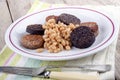 Black and white pudding with beans Royalty Free Stock Photo