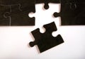 Black and white puzzle piece out